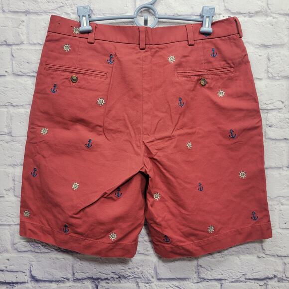 Brooks Brothers 346 Nautical Chino Shorts Size 34 Coastal Preppy Vacation Resort - Picture 4 of 7